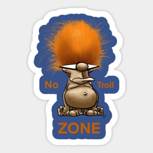 Funny Spectickles No Troll Zone Design Sticker